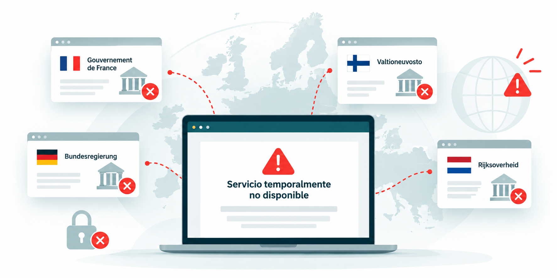 Servicios y portales gubernamentales temporalmente desconectados por la alerta de PHP